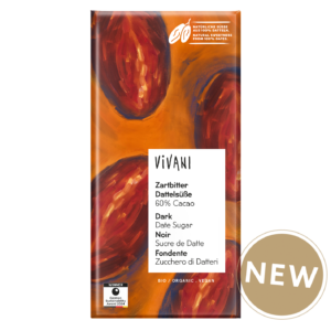 Vivani 60 % kakao | vegansk | naturlig sødme fra 100 % dadler | 80 g.